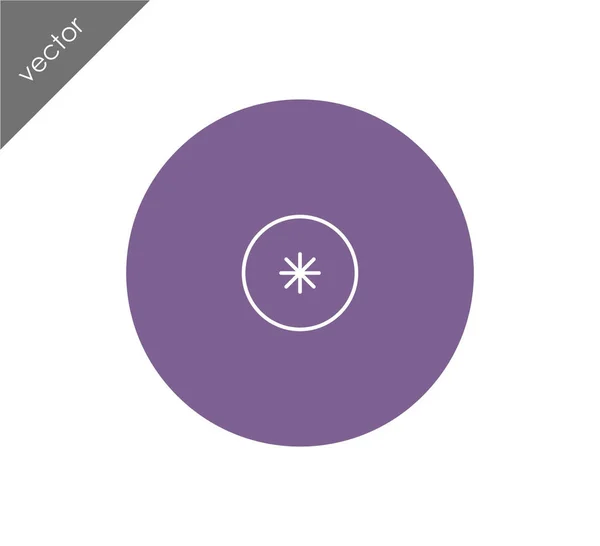 Asterisco icono plano — Vector de stock