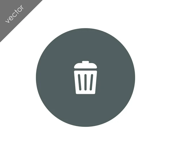 Garbage bin icon — Stock Vector