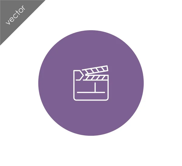 Filmklappwand-Ikone — Stockvektor