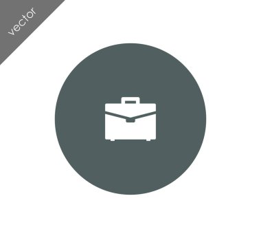 Evrak Çantası Düz Simgesi