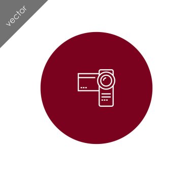 video kamera düz simgesi