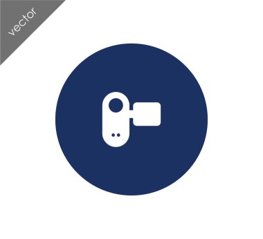 video kamera düz simgesi