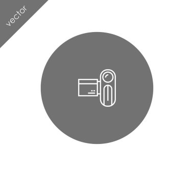 video kamera düz simgesi