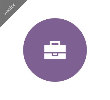 Evrak Çantası Düz Simgesi