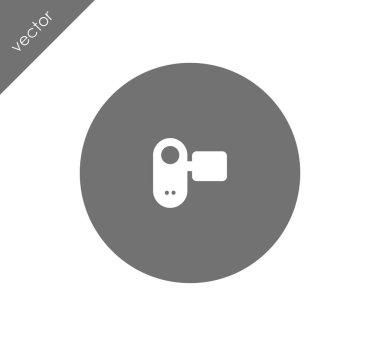 video kamera düz simgesi