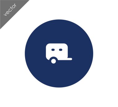 Karavan basit simgesi