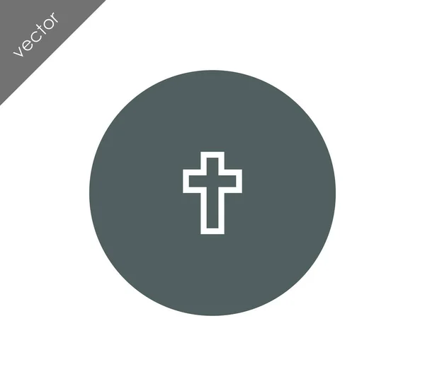 Keresztény kereszt ikon — Stock Vector