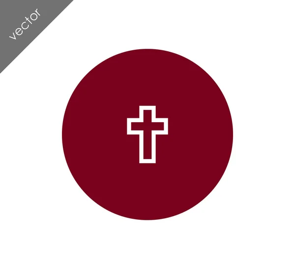 Christelijke kruis pictogram — Stockvector