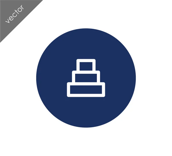 Cupcake icono web — Vector de stock