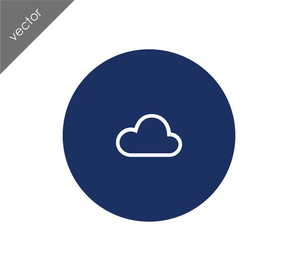 Icône plate Cloud — Image vectorielle