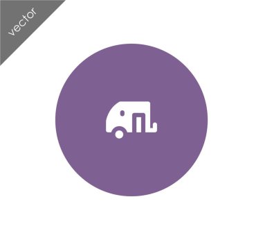 Karavan basit simgesi