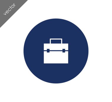 Evrak Çantası Düz Simgesi