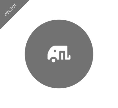 Karavan basit simgesi