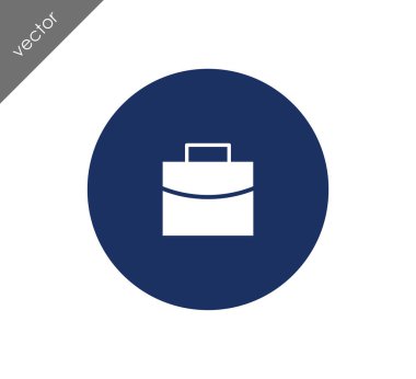 Evrak Çantası Düz Simgesi