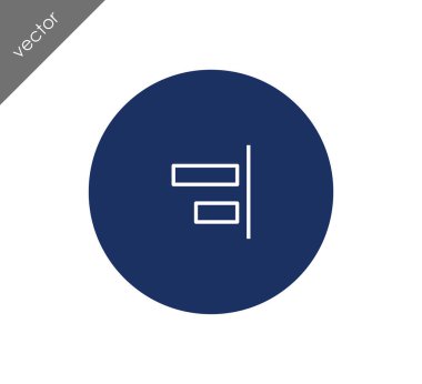 Yatay hizalama nesneleri sağ