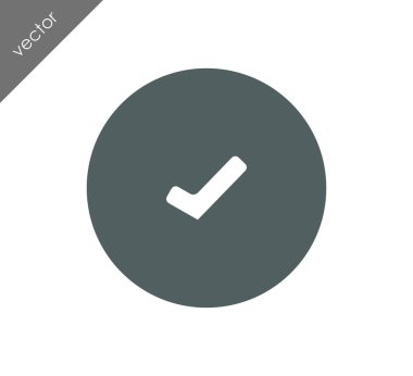 onay işareti simgesi.