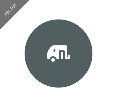 Karavan basit simgesi