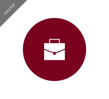 Evrak Çantası Düz Simgesi