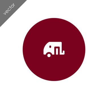 Karavan basit simgesi