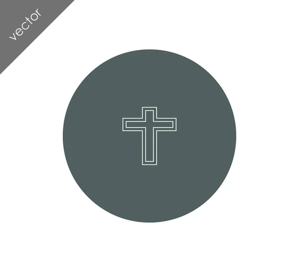 Religion croix icône — Image vectorielle