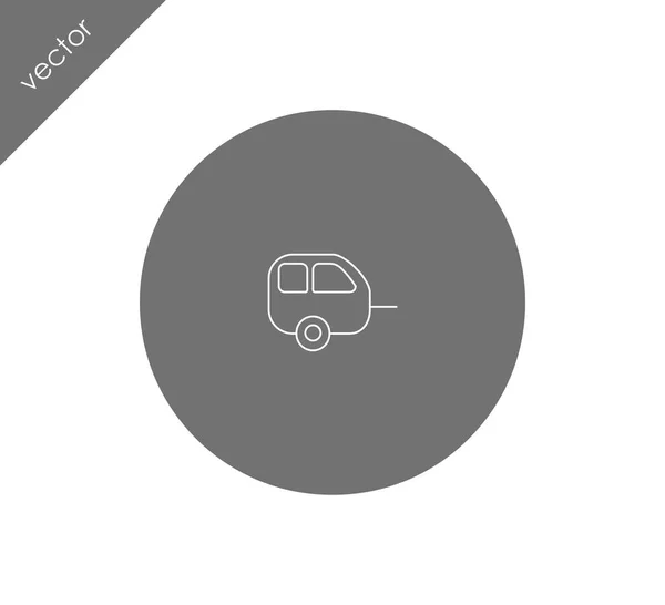 Husvagn enkel ikon — Stock vektor