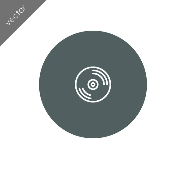 Icono plano CD — Vector de stock