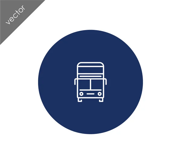 Icono de autobús de dos pisos — Vector de stock