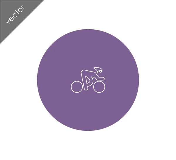 Ciclista icono simple — Vector de stock