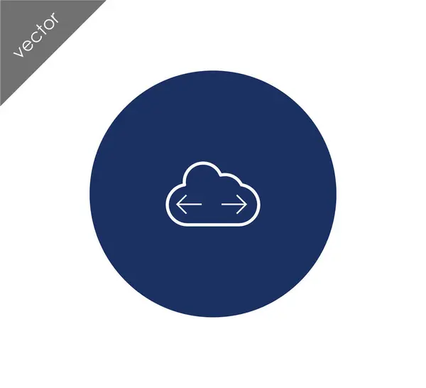 Icône trafic Cloud — Image vectorielle