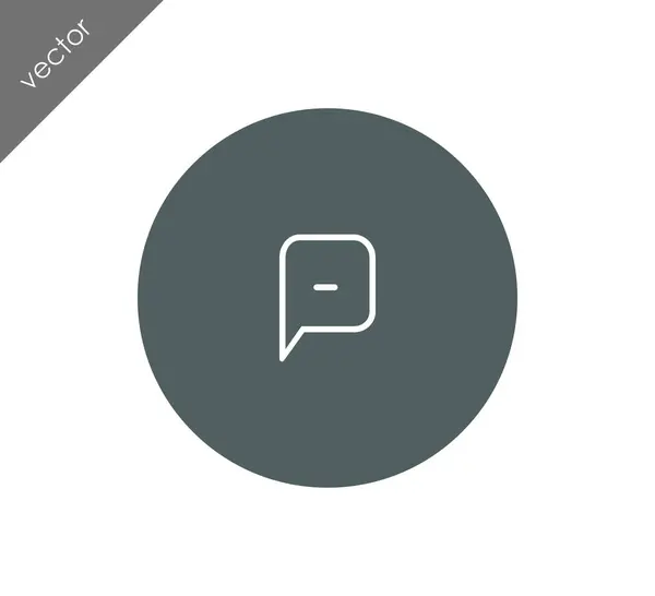 Chat-pictogram verwijderen — Stockvector