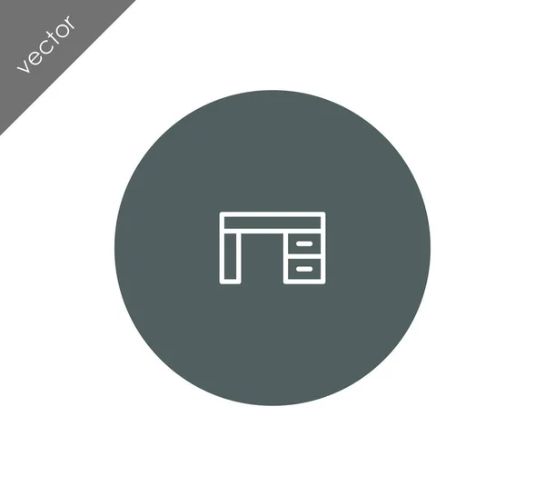 Icône simple bureau — Image vectorielle
