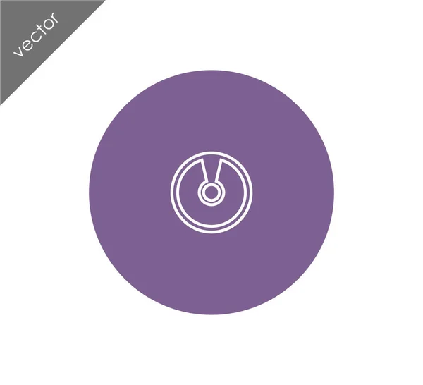 Icono plano CD — Vector de stock