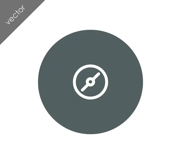 Platte cd-pictogram — Stockvector