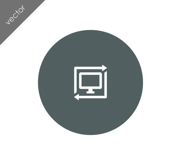 Asztali-Sajátgép ikonra — Stock Vector