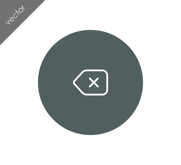 Supprimer Flat Icon — Image vectorielle