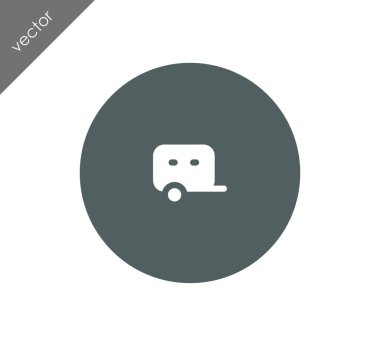 Karavan basit simgesi