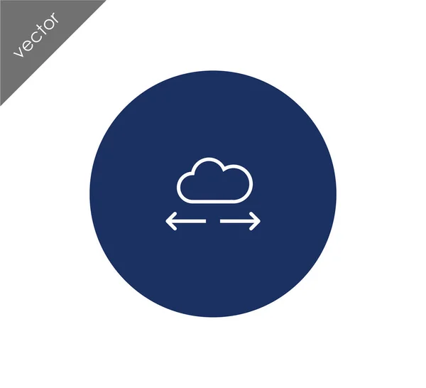 Icône trafic Cloud — Image vectorielle