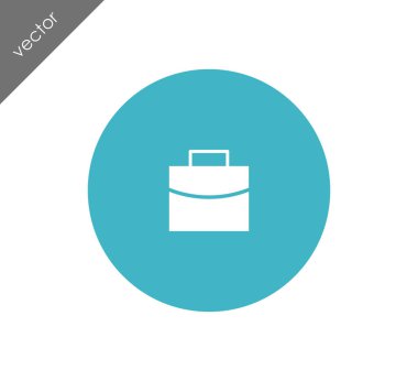 Evrak Çantası Düz Simgesi