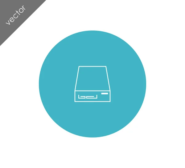 Icône de disque dur externe — Image vectorielle