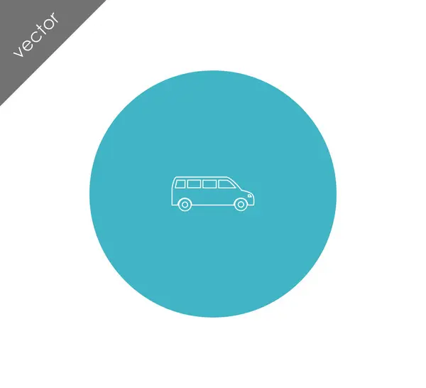 Icono del autobús de pasajeros — Vector de stock