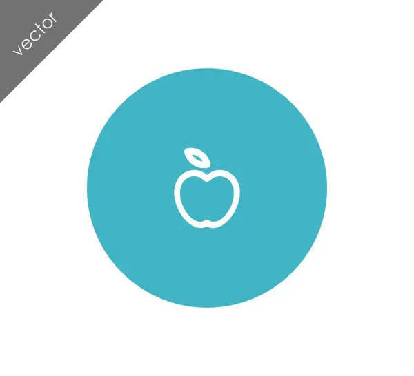 Icono plano de Apple — Vector de stock