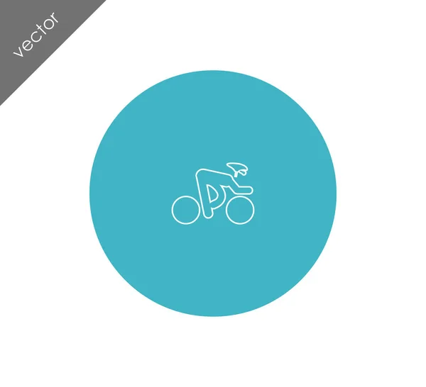 Cyclist simple icon — Stock Vector