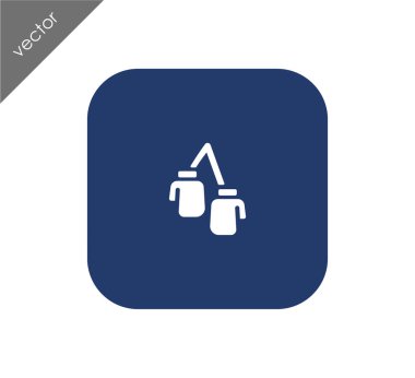 eldiven düz simgesi