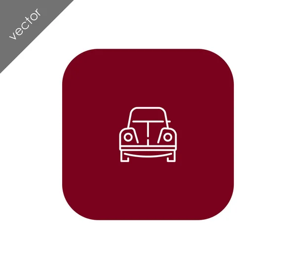 Escarabajo icono del coche — Vector de stock