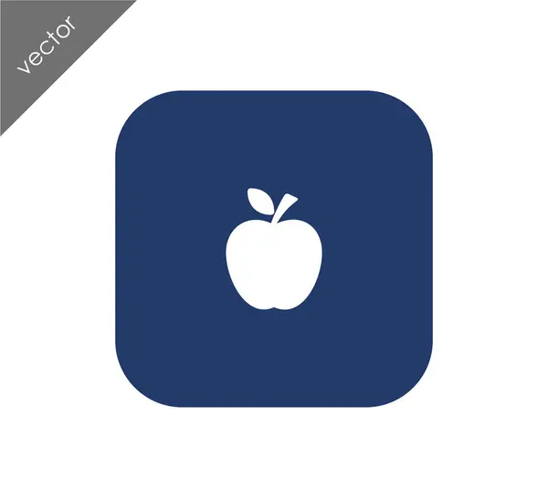 Icono plano de Apple — Archivo Imágenes Vectoriales