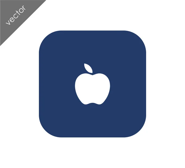 Ícone de maçã plana — Vetor de Stock