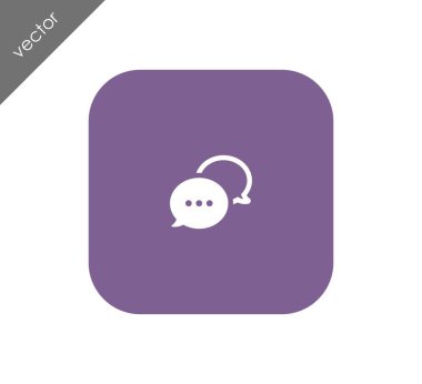 Sohbet düz simgesi  