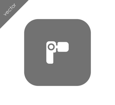 video kamera düz simgesi