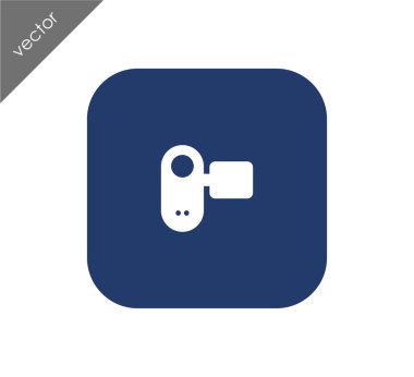 video kamera düz simgesi