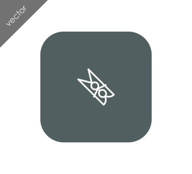 Clothespin düz simgesi